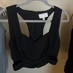 Black Cut Out Crop Top From Kendal And Kylie